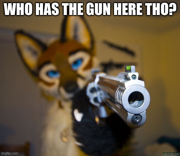 WHO HAS THE GUN HERE THO? | made w/ Imgflip meme maker