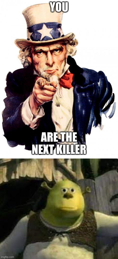 YOU; ARE THE NEXT KILLER | image tagged in memes,uncle sam | made w/ Imgflip meme maker