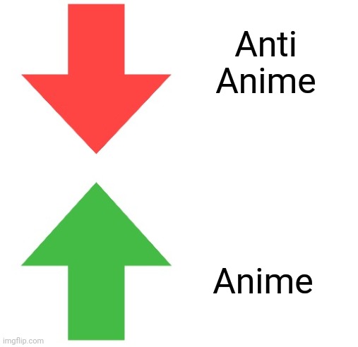 MORE ANIME!!!! | Anti Anime; Anime | image tagged in imgflip upvote and downvote,anime | made w/ Imgflip meme maker