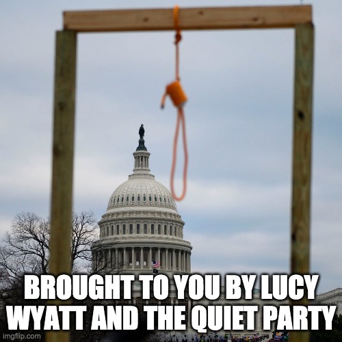 The QOP | BROUGHT TO YOU BY LUCY WYATT AND THE QUIET PARTY | image tagged in terrorism | made w/ Imgflip meme maker