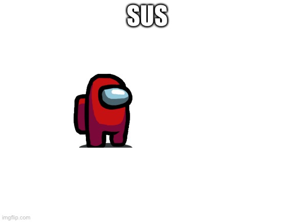 Blank White Template | SUS | image tagged in blank white template | made w/ Imgflip meme maker