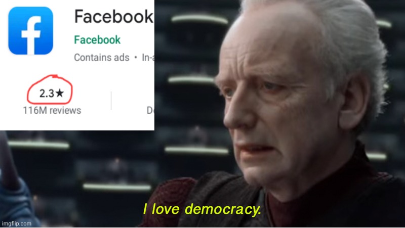 Large L | image tagged in i love democracy | made w/ Imgflip meme maker