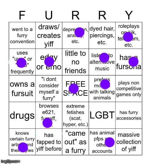 Furry Bingo V2 | image tagged in furry bingo v2 | made w/ Imgflip meme maker