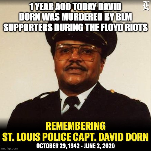 I missed the part where his family was invited to the white house by Joe Biden | 1 YEAR AGO TODAY DAVID DORN WAS MURDERED BY BLM SUPPORTERS DURING THE FLOYD RIOTS | image tagged in stupid liberals,political meme,truth,sad | made w/ Imgflip meme maker