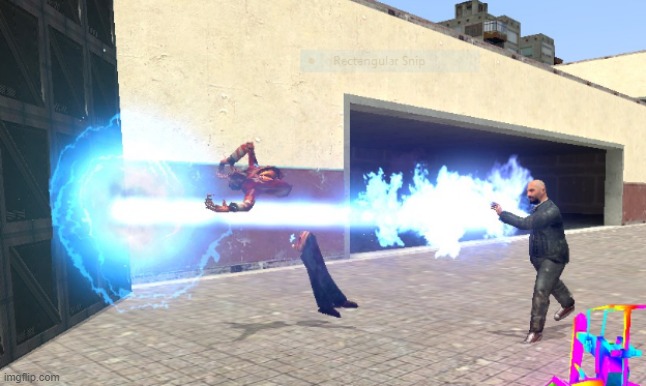 lol | image tagged in bald man kamehamehas a zombie in half | made w/ Imgflip meme maker