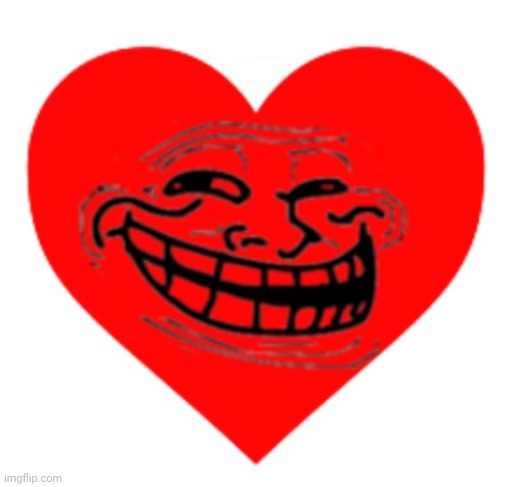 My custom template: Troll face love heart | image tagged in troll face love heart,troll face,trollface,custom template,templates,template | made w/ Imgflip meme maker