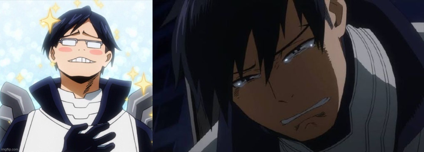 These two pics of Iida describe my mood | made w/ Imgflip meme maker