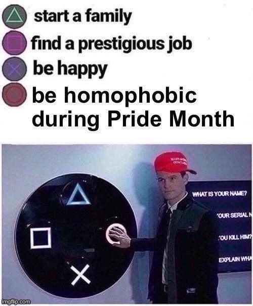 No | image tagged in homophobia,homophobe,homophobic,maga,gay pride,pride | made w/ Imgflip meme maker