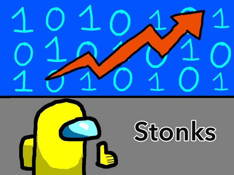 High Quality Among us Stonks Blank Meme Template