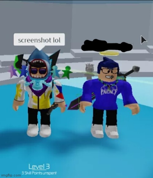 Me and my one friend | image tagged in roblox | made w/ Imgflip meme maker