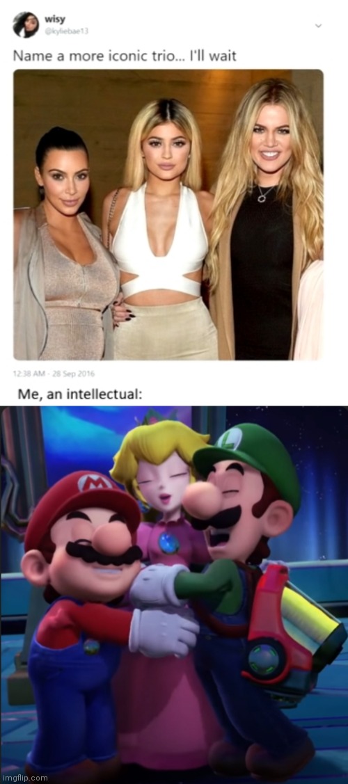 An Iconic Trio | image tagged in super mario bros,wholesome | made w/ Imgflip meme maker