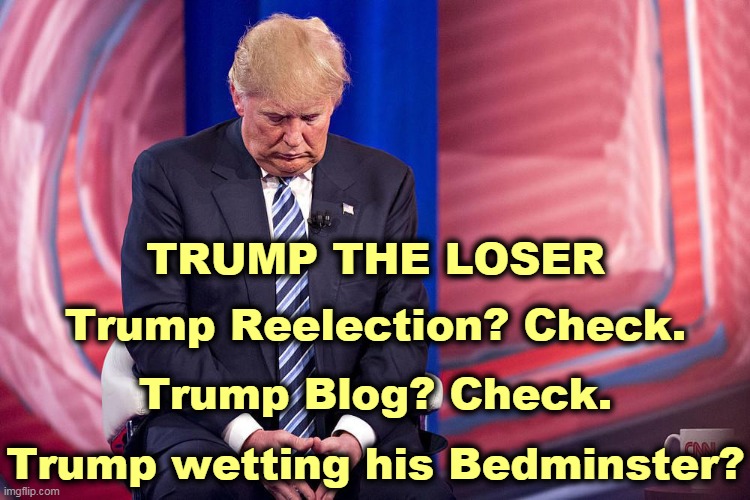 Flood alerts in New Jersey. | TRUMP THE LOSER; Trump Reelection? Check. Trump Blog? Check. Trump wetting his Bedminster? | image tagged in trump tired,loser,election 2020 | made w/ Imgflip meme maker