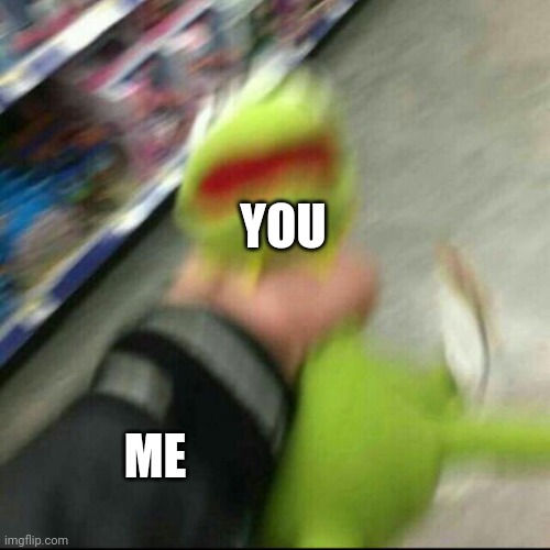 kermit strangle | YOU ME | image tagged in kermit strangle | made w/ Imgflip meme maker