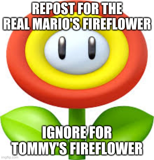 AH Yes, Trends | REPOST FOR THE REAL MARIO'S FIREFLOWER; IGNORE FOR TOMMY'S FIREFLOWER | image tagged in fireflower | made w/ Imgflip meme maker