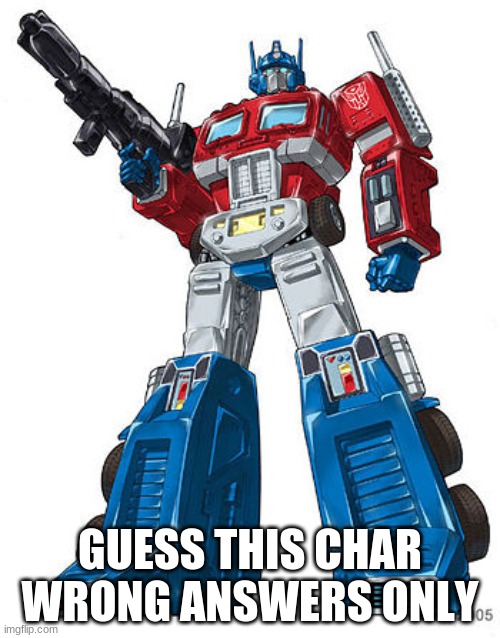 GUESS THIS CHAR WRONG ANSWERS ONLY | made w/ Imgflip meme maker