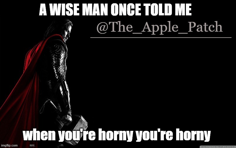 A WISE MAN ONCE TOLD ME; when you're horny you're horny | made w/ Imgflip meme maker