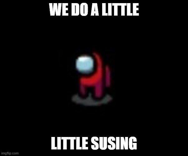 ₛᵤₛ | WE DO A LITTLE; LITTLE SUSING | image tagged in among us,troll | made w/ Imgflip meme maker