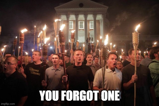 Virginia Nazi's | YOU FORGOT ONE | image tagged in virginia nazi's | made w/ Imgflip meme maker