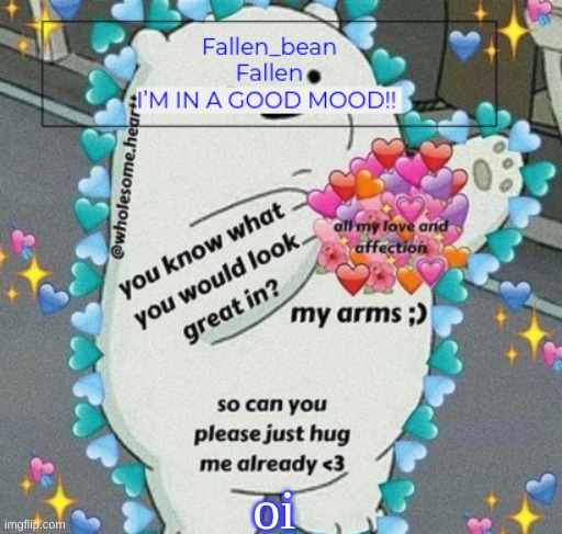 fallen but happy | oi | image tagged in fallen but happy | made w/ Imgflip meme maker