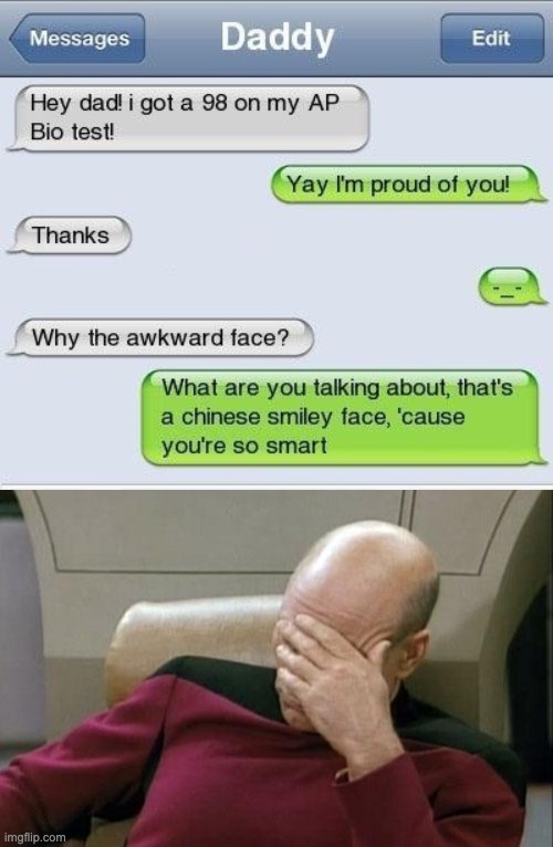 -_- | image tagged in memes,captain picard facepalm,bruh,dads,funny,wtf | made w/ Imgflip meme maker