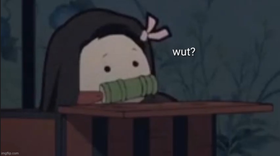 Nezuko wot? | image tagged in nezuko wot | made w/ Imgflip meme maker