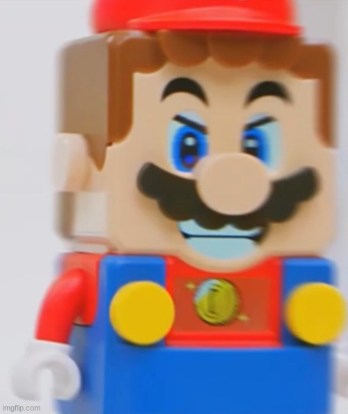 lego mario angy | image tagged in lego mario rage | made w/ Imgflip meme maker