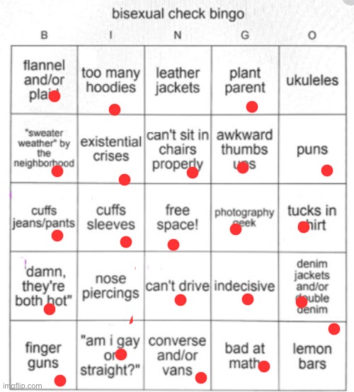 wow that’s a lot lol | image tagged in bisexual bingo | made w/ Imgflip meme maker