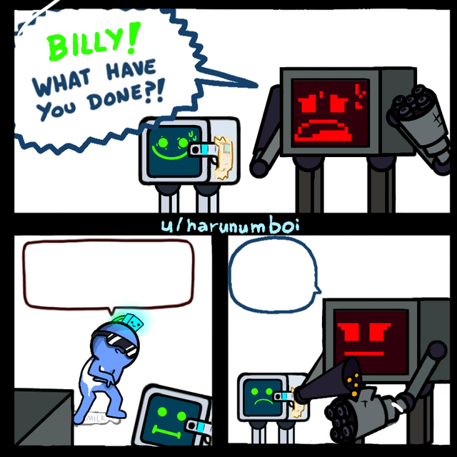 Billy robot Blank Meme Template