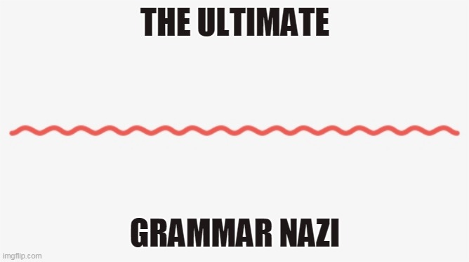 THE ULTIMATE; GRAMMAR NAZI | image tagged in memes,grammar nazi,grammar,bad grammar and spelling memes,funny,spelling | made w/ Imgflip meme maker