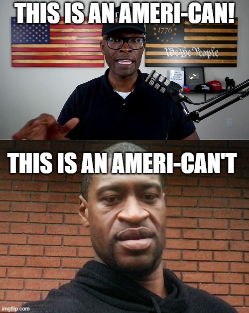 The 2 types of Americans | THIS IS AN AMERI-CAN! THIS IS AN AMERI-CAN'T | image tagged in can,can't | made w/ Imgflip meme maker
