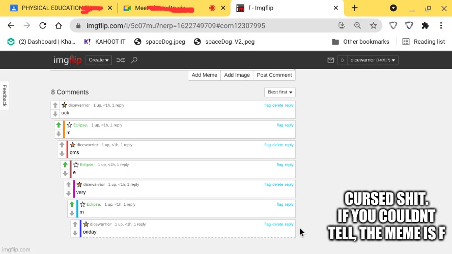 CURSED SHIT. IF YOU COULDNT TELL, THE MEME IS F | made w/ Imgflip meme maker