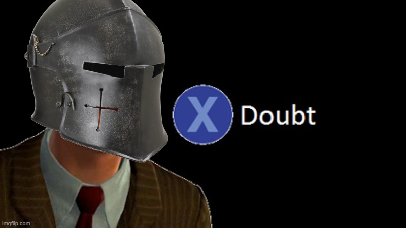 (X) Doubt Crusader Blank Meme Template