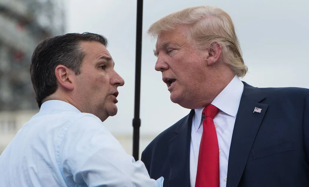 Trump Cruz Love Kiss Sex Embrace Blank Meme Template