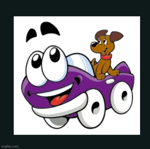 Putt-Putt | image tagged in purple convertible with dog for sale | made w/ Imgflip meme maker