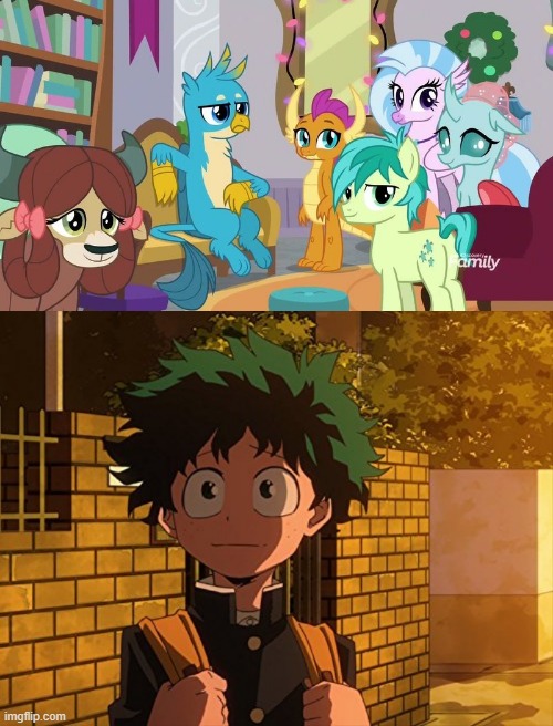 Deku Looking At The Young Six | image tagged in blank white template | made w/ Imgflip meme maker