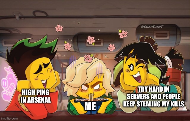 Bruh that’s me rn | TRY HARD IN SERVERS AND PEOPLE KEEP STEALING MY KILLS; HIGH PING IN ARSENAL; ME | image tagged in lloyd mad | made w/ Imgflip meme maker