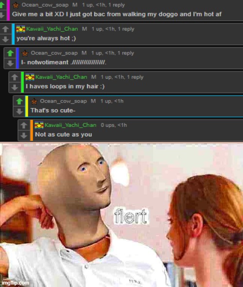Meme man flert deep-fried | image tagged in meme man flert deep-fried | made w/ Imgflip meme maker