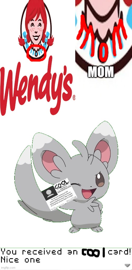 Mom Easter egg | MOM | image tagged in you received an idiot card,easter eggs,wendy's | made w/ Imgflip meme maker