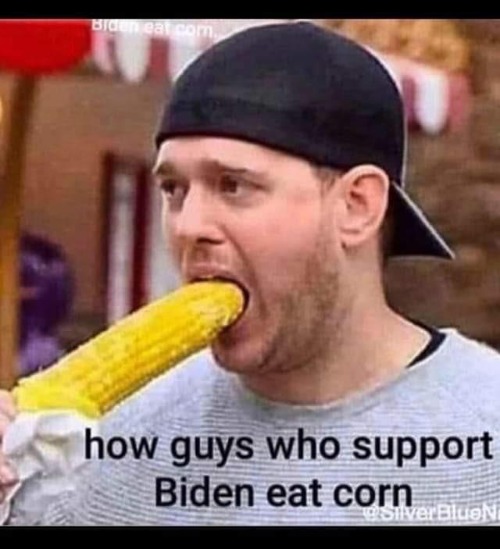 How Guys Who Support Biden Eat Corn | image tagged in corn dogs,cornholio,children of the corn,gay unicorn,biden - will you shut up man | made w/ Imgflip meme maker