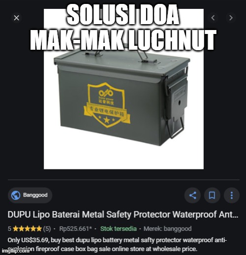 just solution | SOLUSI DOA MAK-MAK LUCHNUT | image tagged in explosion,nothing | made w/ Imgflip meme maker