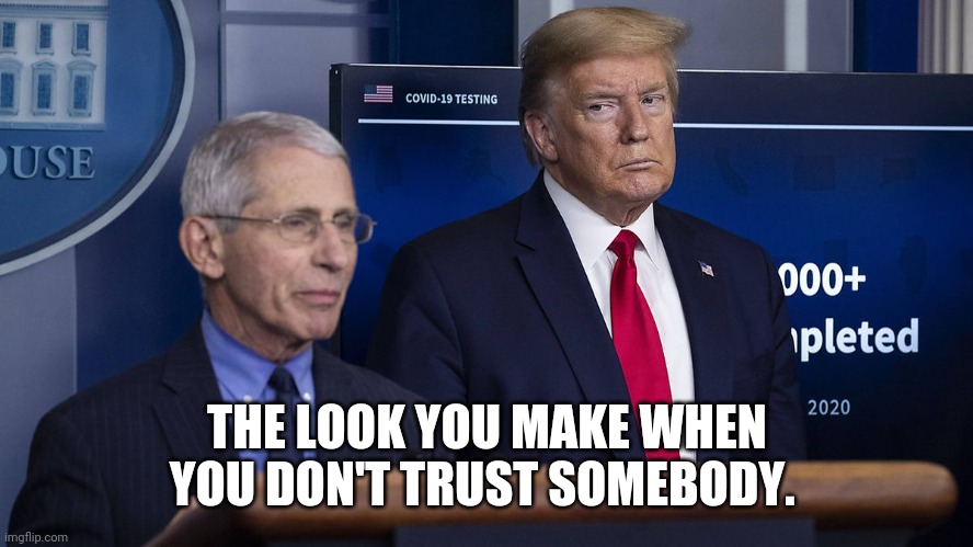 Trump knew. | THE LOOK YOU MAKE WHEN YOU DON'T TRUST SOMEBODY. | image tagged in memes | made w/ Imgflip meme maker