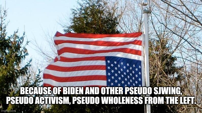 Troubled times indeed | BECAUSE OF BIDEN AND OTHER PSEUDO SJWING, PSEUDO ACTIVISM, PSEUDO WHOLENESS FROM THE LEFT. | image tagged in in dire distress,stupid liberals,liberal hypocrisy,creepy joe biden,lies | made w/ Imgflip meme maker