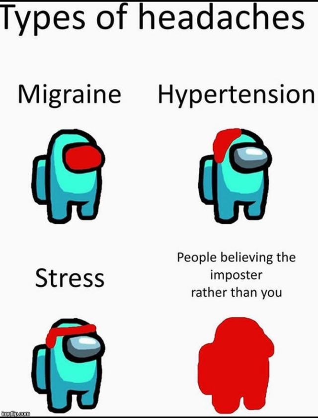 Among us types of headaches Memes - Imgflip