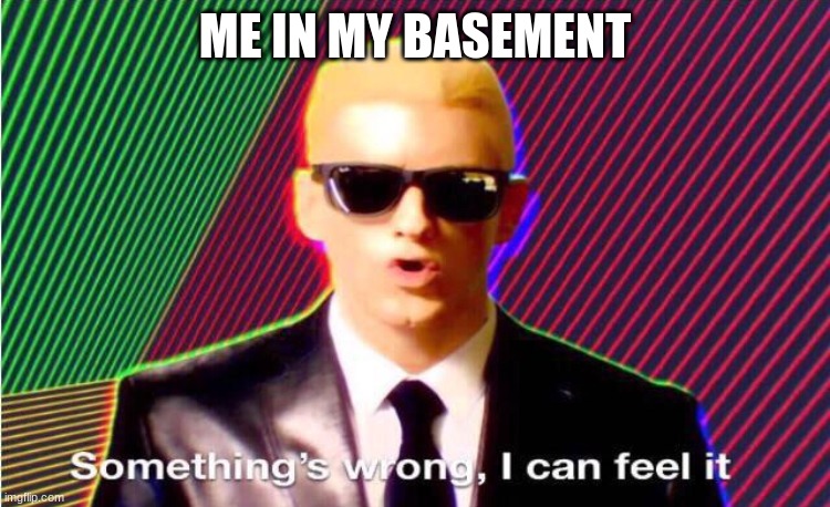 Something’s wrong | ME IN MY BASEMENT | image tagged in something s wrong | made w/ Imgflip meme maker