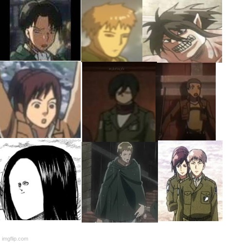 low quality aot | image tagged in memes,blank transparent square | made w/ Imgflip meme maker