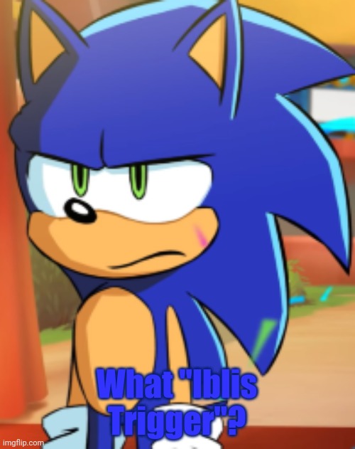 Sonic bruh seriously | What "Iblis Trigger"? | image tagged in sonic bruh seriously | made w/ Imgflip meme maker