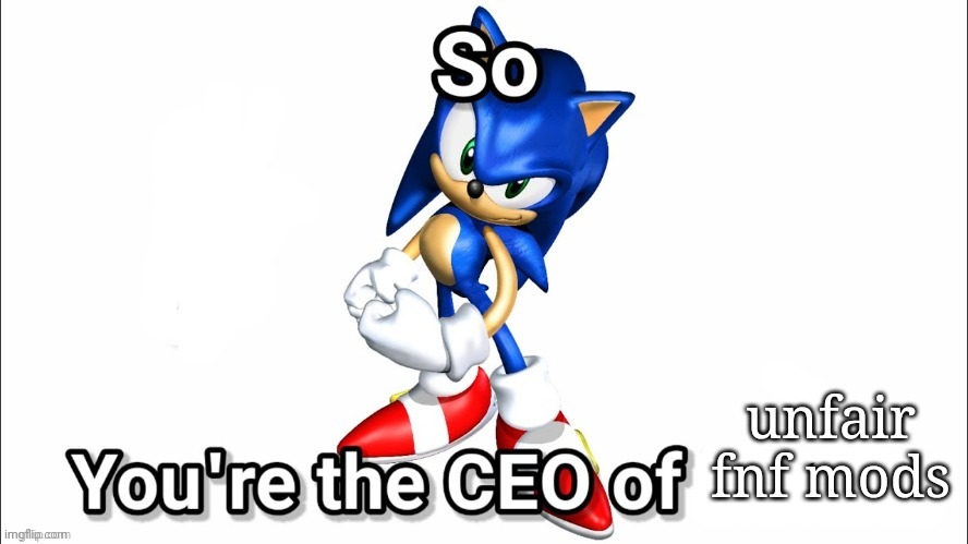 so you're the CEO of | unfair fnf mods | image tagged in so you're the ceo of | made w/ Imgflip meme maker
