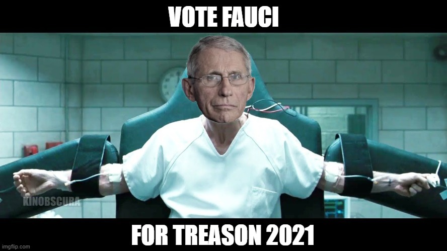 All votes count | VOTE FAUCI; FOR TREASON 2021 | image tagged in dr fauci,treason | made w/ Imgflip meme maker