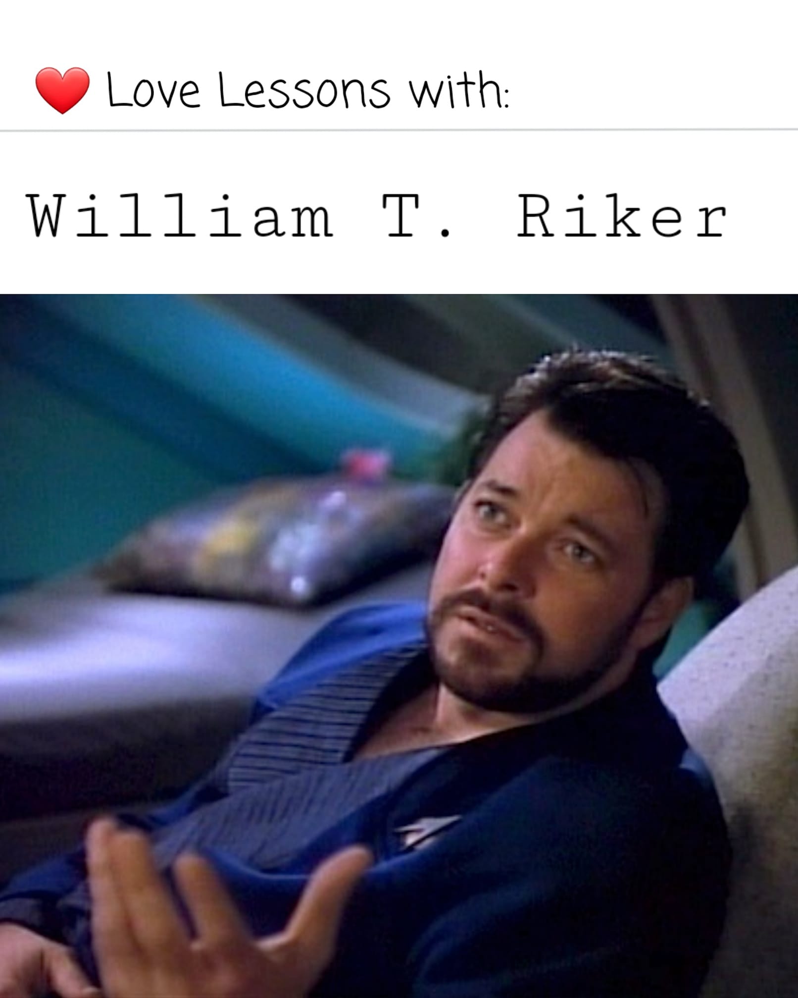 High Quality Riker Blank Meme Template