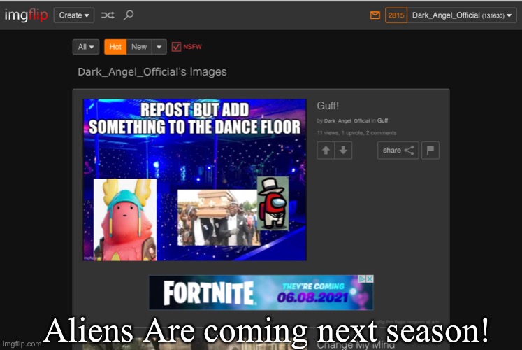 Aliens Are coming next season! | made w/ Imgflip meme maker